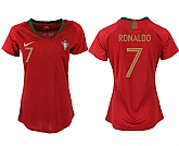 Women Portugal 7 RONALDO Home 2018 FIFA World Cup Soccer Jersey,baseball caps,new era cap wholesale,wholesale hats